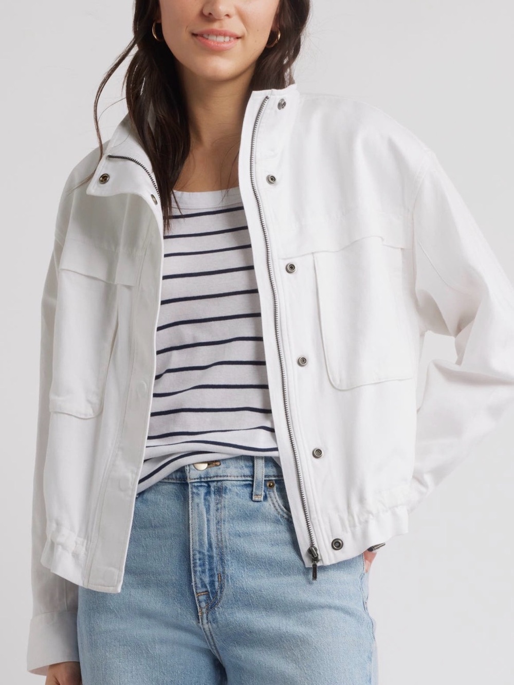 Caslon White Utility Jacket